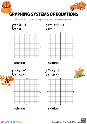 Graphing Systems of Equations Worksheet