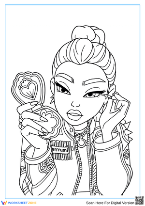 K-Pop Demon Hunters Coloring Page – Halloween Witch Edition
