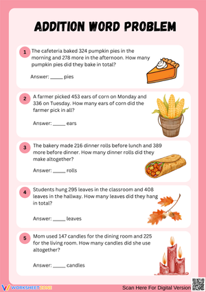 Three-Digit Addition Challenge Worksheet