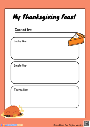 My Thanksgiving Feast Writing Worksheet
