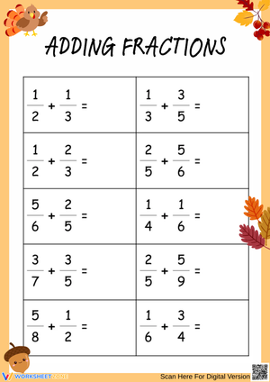 Add the Fractions — Thanksgiving Math Fun!