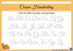 Cursive Handwriting Tracing Worksheet for Beginners