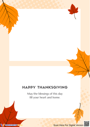 Happy Thanksgiving Greeting Card Template