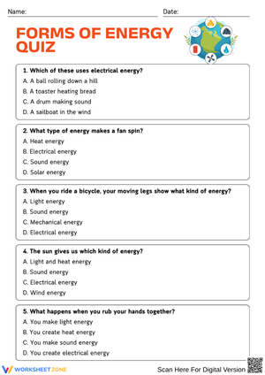 Energy in Everyday Life Quiz – Identify Real-World Examples