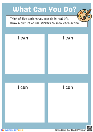 What Can You Do? – Action Verbs Poster Activity