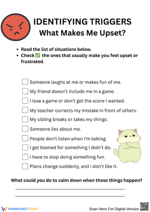 Identifying Triggers – What Makes Me Upset?