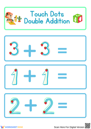 Touch Dots Double Addition Worksheet