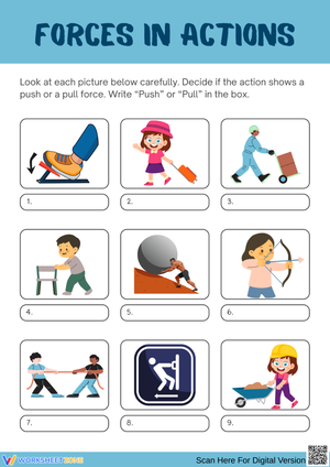 Forces in Actions – Labeling Push and Pull Forces
