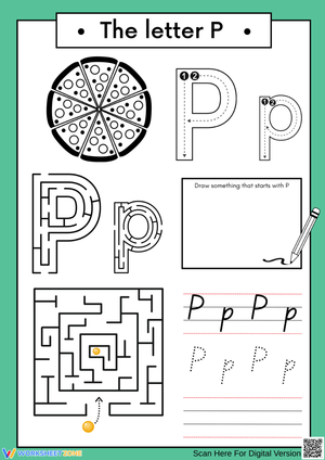 The Letter P Alphabet Worksheet
