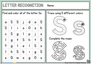 Spot the S! Letter S Recognition Worksheet