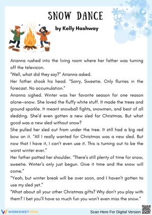 Snow Dance – Winter Reading Comprehension