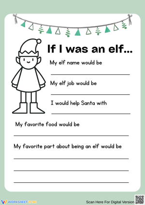 If I Was an Elf – Fun Christmas Writing Activity for Kids