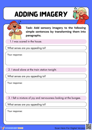 Adding Imagery Writing Activity: Transform Simple Sentences