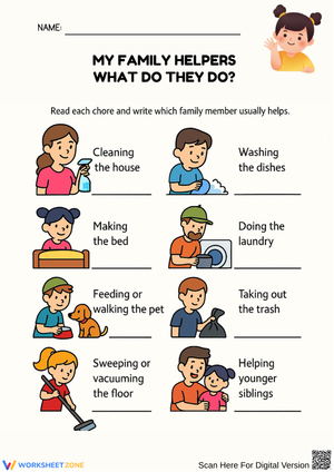 My Family Helpers – What Do They Do?