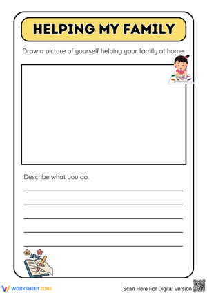 Helping My Family – Draw and Describe Activity