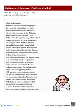 Shakespeare’s Language Meaning Worksheet