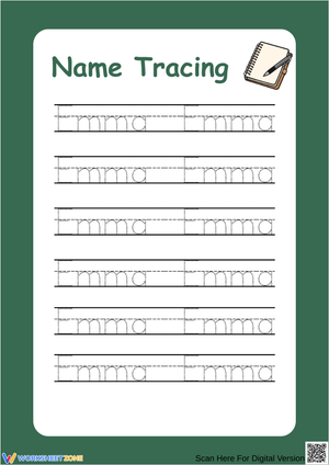 Emma Name Tracing Worksheet