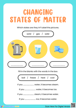 Changing States of Matter Worksheet