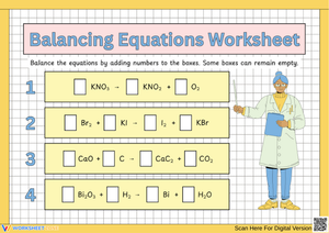 Balancing Equations Chemistry Practice Worksheet