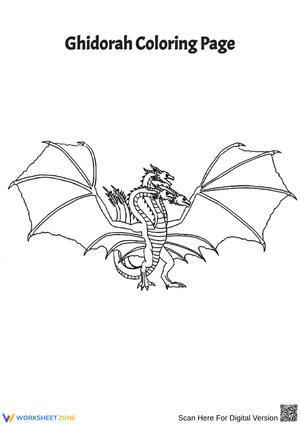 Printable Ghidorah Coloring Page