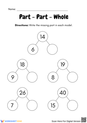 Printable Part–Part–Whole Math Worksheet