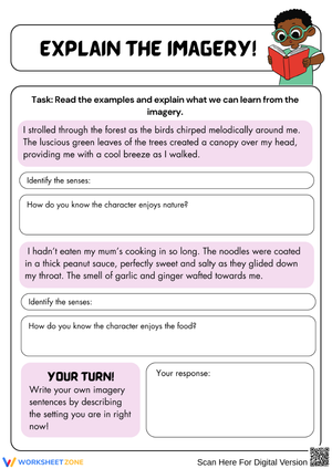 Explain the Imagery Worksheet