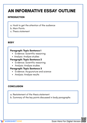 Informative Essay Outline – Writing Structure Guide