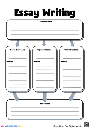 Printable Essay Writing Graphic Organizer