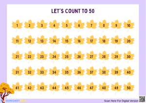 Let’s Count to 50 – Fall Leaf Number Chart