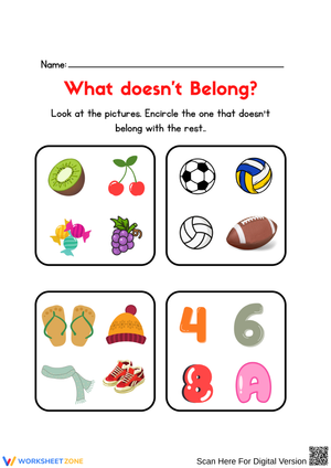 What Doesn’t Belong Worksheet