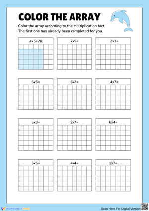Color the Array – Multiplication Practice