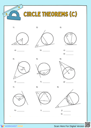 Circle Theorems Challenge: Find the Missing Angles!