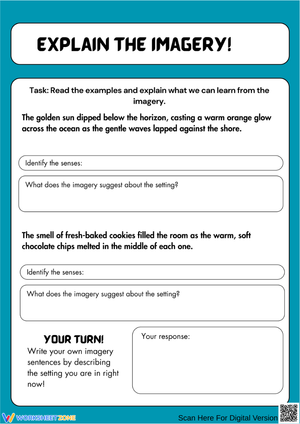Explain the Imagery Worksheet