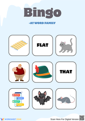 -at Word Family Bingo
