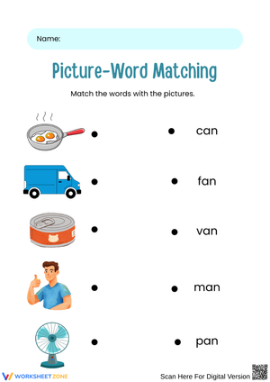 Picture-Word Matching: AN Word Family