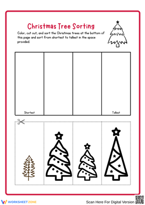 Christmas Tree Sorting Activity
