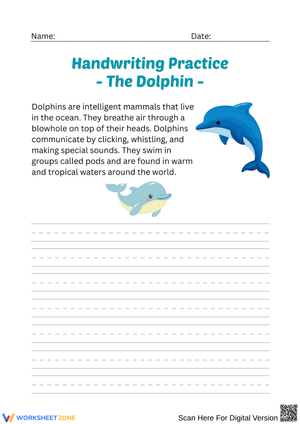 Handwriting Practice: The Dolphin