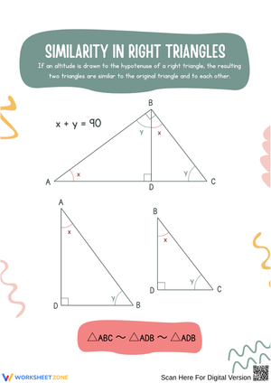 Similarity in Right Triangles – Altitude to the Hypotenuse