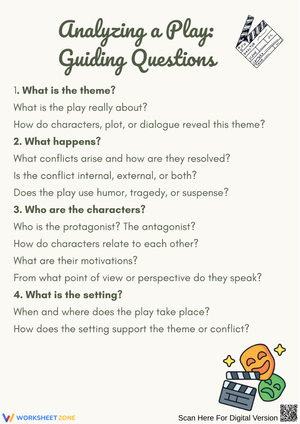Analyzing a Play: Guiding Questions Worksheet