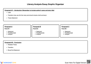 Literary Analysis Essay Graphic Organizer