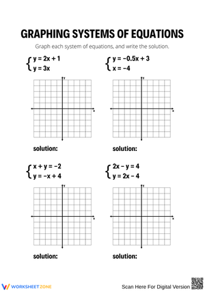Graphing Systems of Linear Equations Worksheet