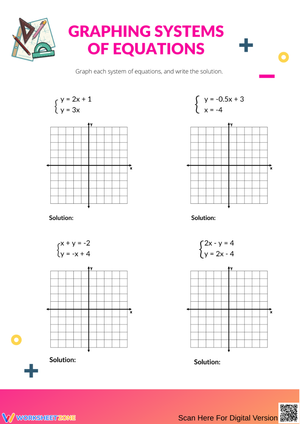 Graphing Systems of Linear Equations Practice Worksheet