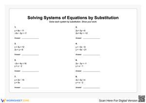 Solving Systems of Equations by Substitution