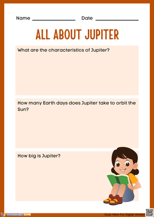 All About Jupiter Short Answer Worksheet