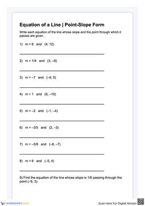 Equation of a Line _ Point-Slope Form