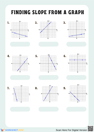 Finding Slope From a Graph Worksheet
