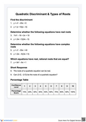 Discriminant & Nature of Quadratic Roots