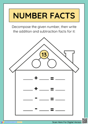Number Facts House: Addition and Subtraction Practice
