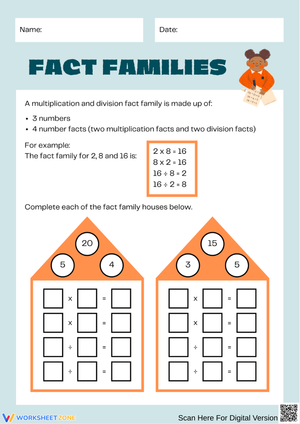 Multiplication & Division Fact Families