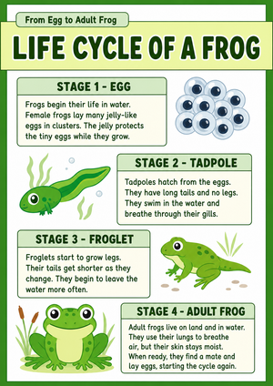 Frog Life Cycle Information Sheet | Grade 3 Essential